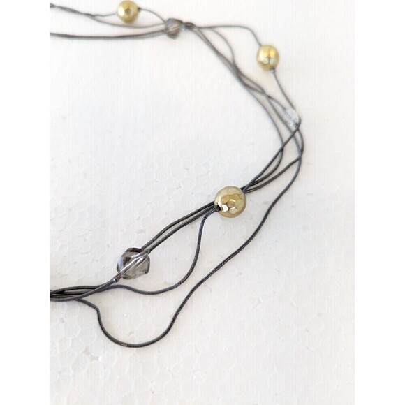 Chicos Necklace Womens 34" Adjustable Beaded Layered Boho Mature Casual - Picture 4 of 7